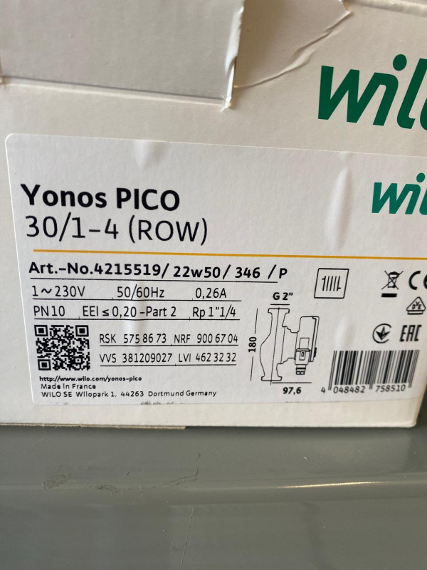 Circulateur Wilo Yonos PICO 30/1-4